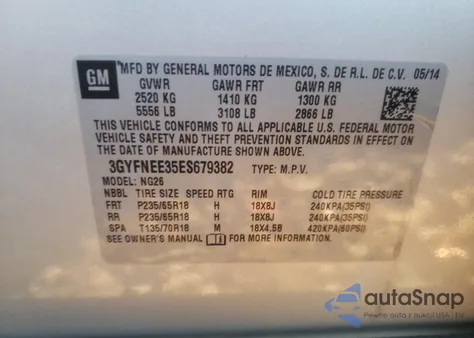 2014 Cadillac Srx Luxury Collection from USA, damaged, VIN 3GYFNEE35ES679382